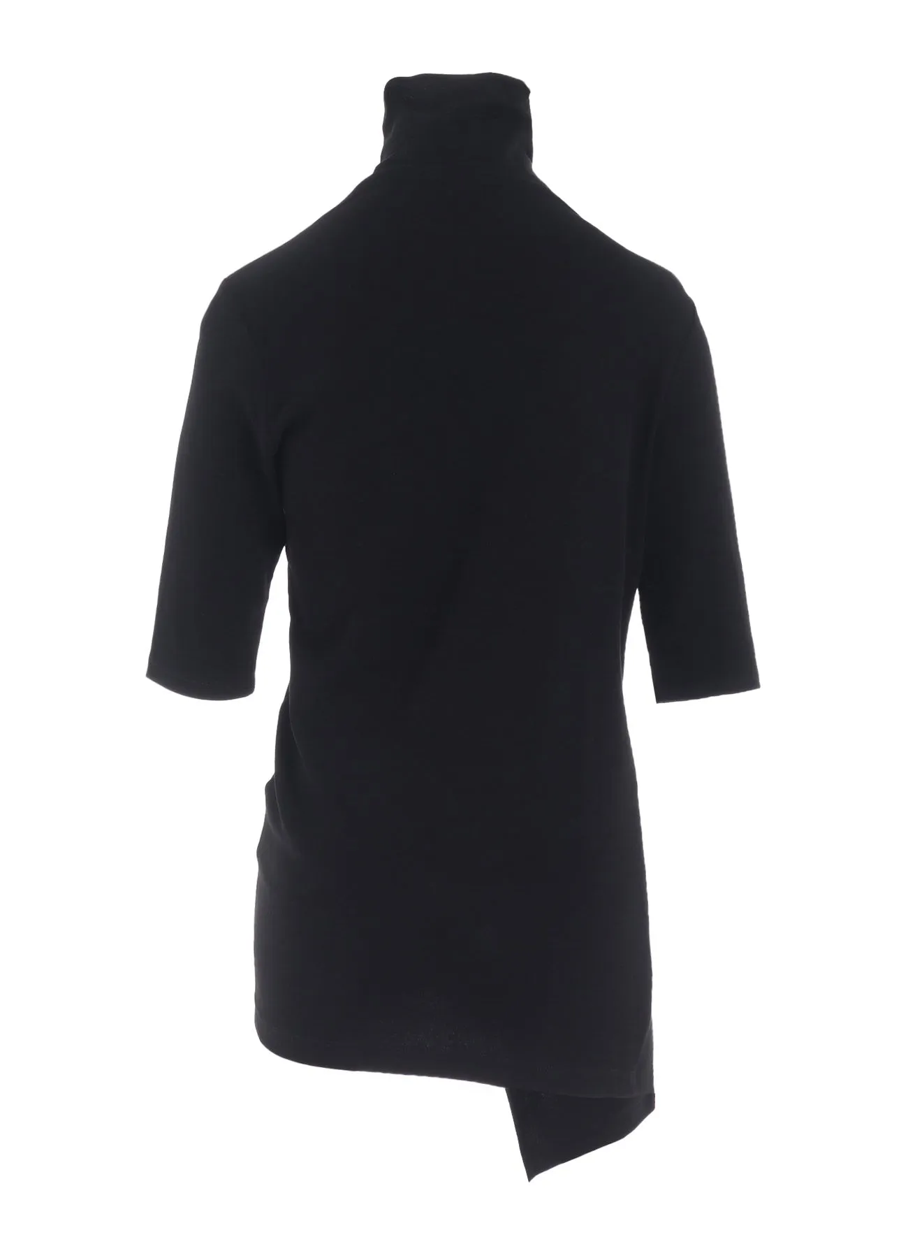 HARD-TWIST ASYMMETRIC HIGH NECK HALF SLEEVE T sold by Yohji Yamamoto product image thumbnail 4