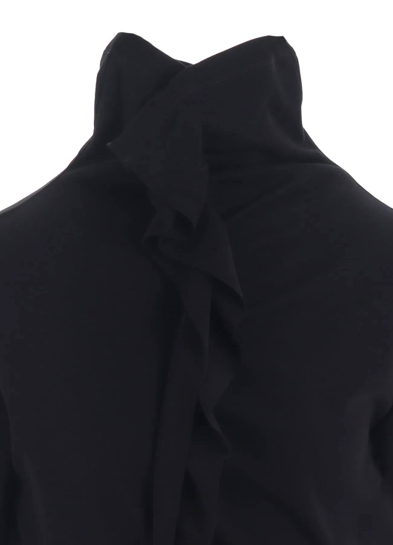 HARD-TWIST ASYMMETRIC HIGH NECK HALF SLEEVE T sold by Yohji Yamamoto product image thumbnail 5
