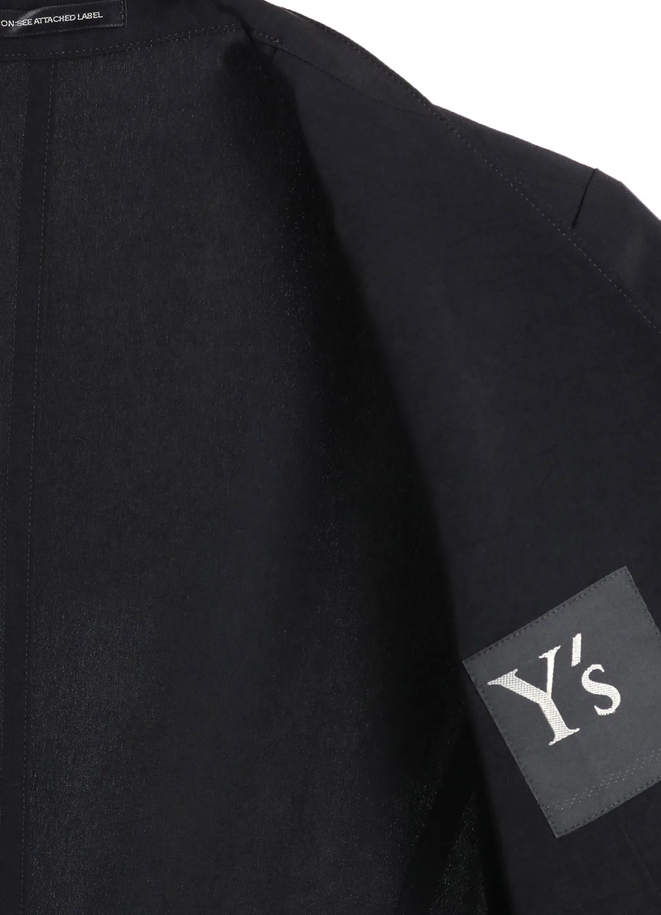 CREPE de CHINE COLLARLESS JACKET sold by Yohji Yamamoto product image thumbnail 4