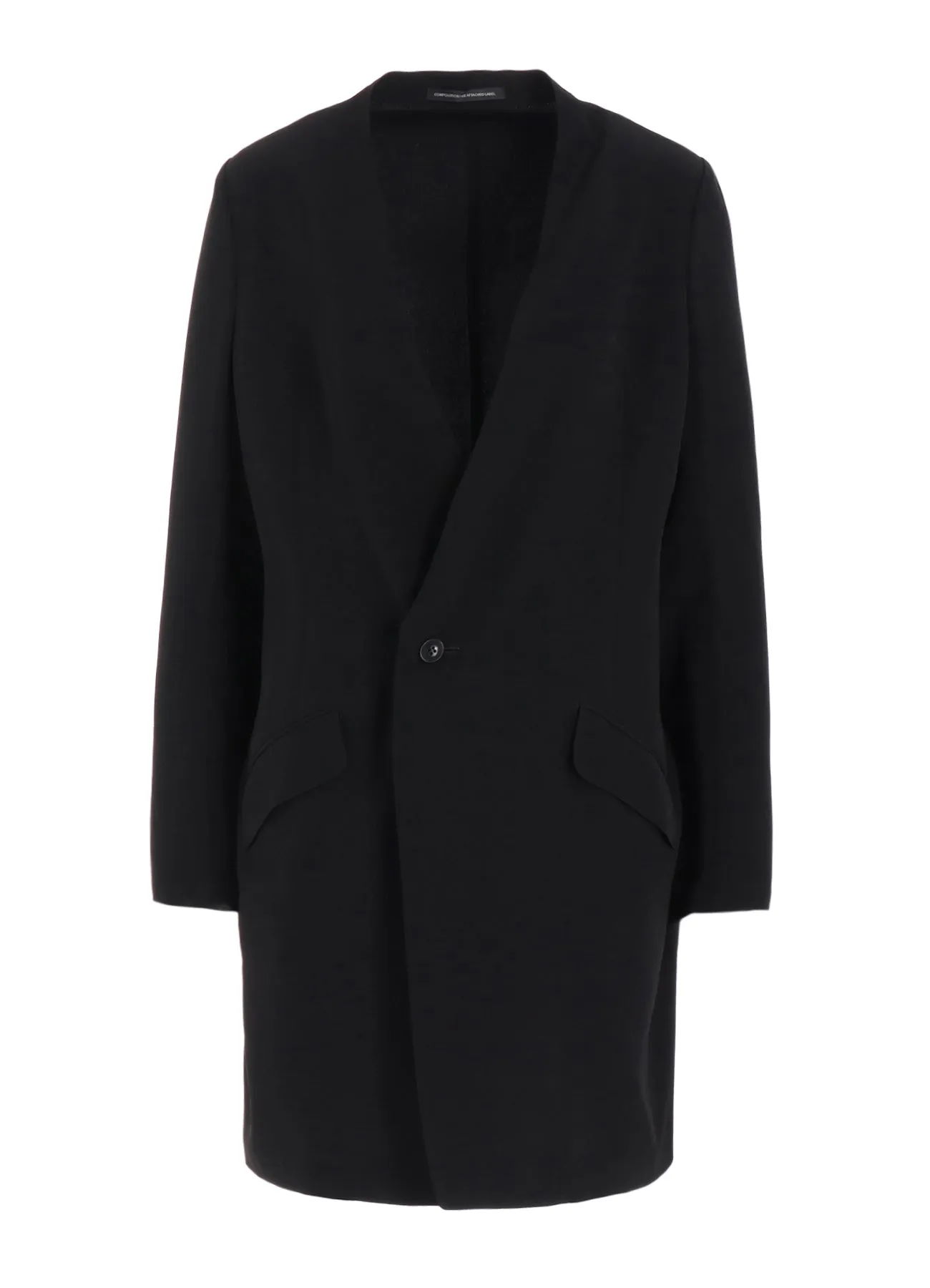 CREPE de CHINE COLLARLESS JACKET sold by Yohji Yamamoto product image thumbnail 2