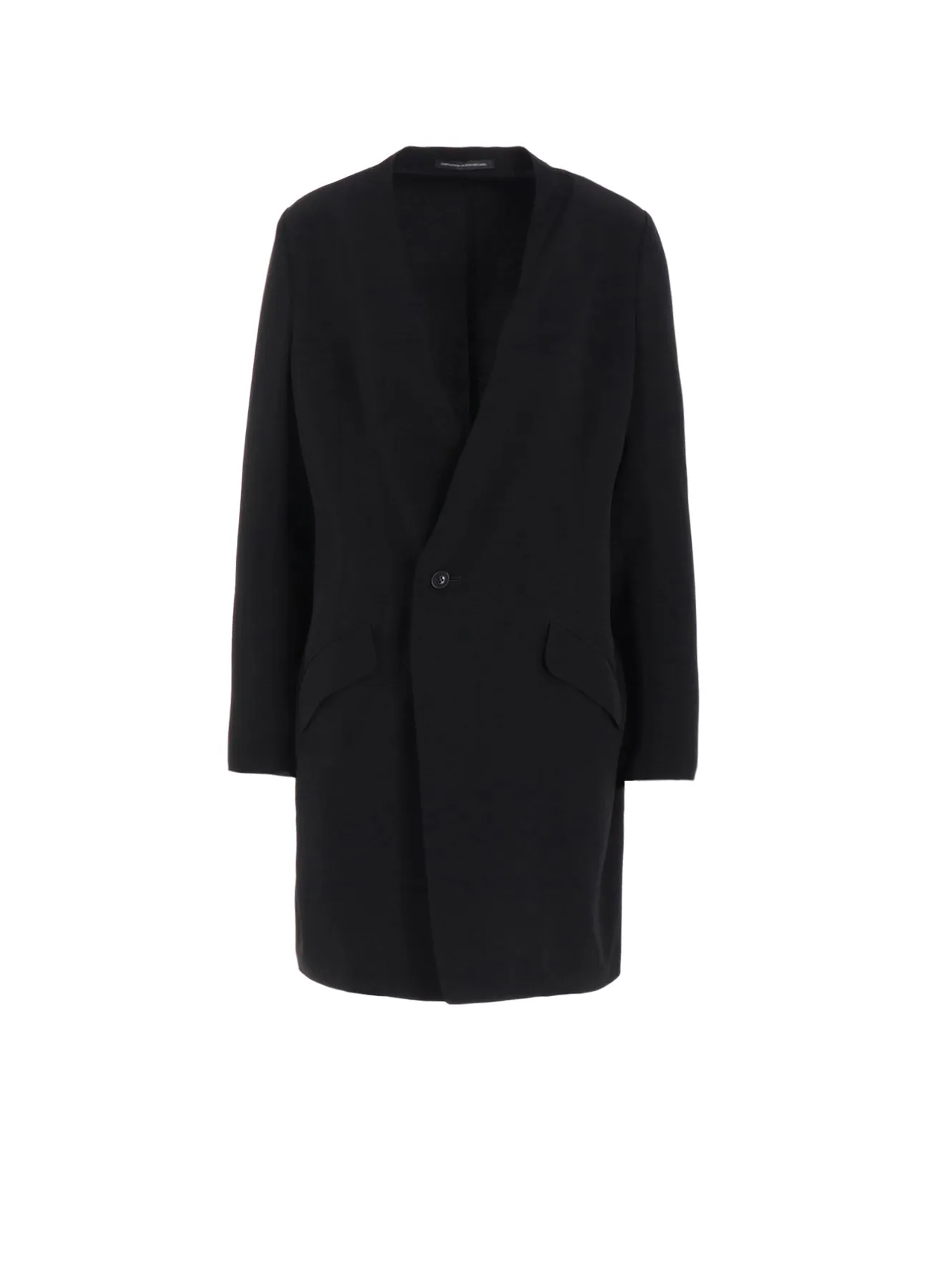 CREPE de CHINE COLLARLESS JACKET sold by Yohji Yamamoto