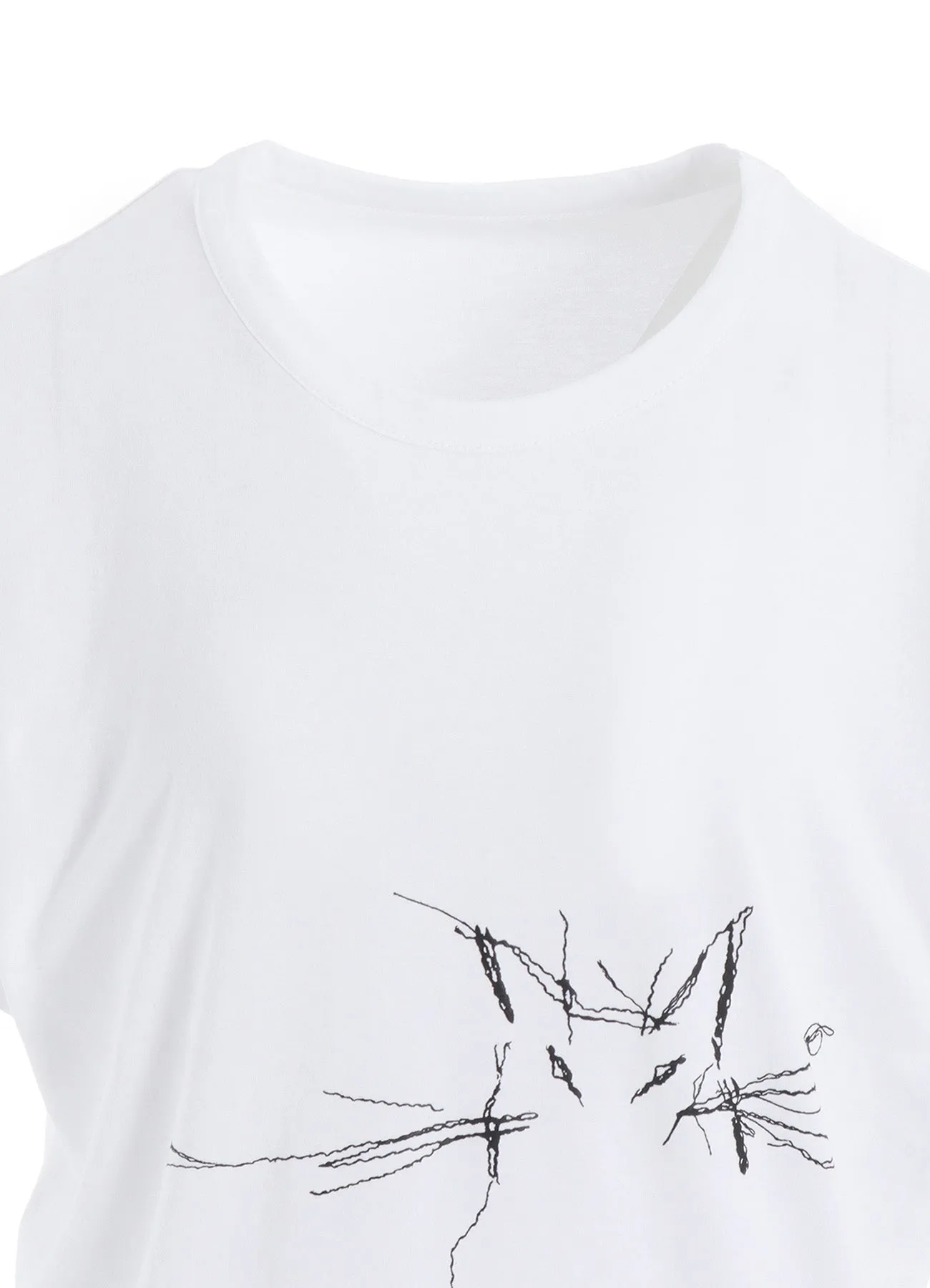 COTTON JERSEY ANIMAL PRINT ROUND NECK HALF SLEEVE T sold by Yohji Yamamoto product image thumbnail 5