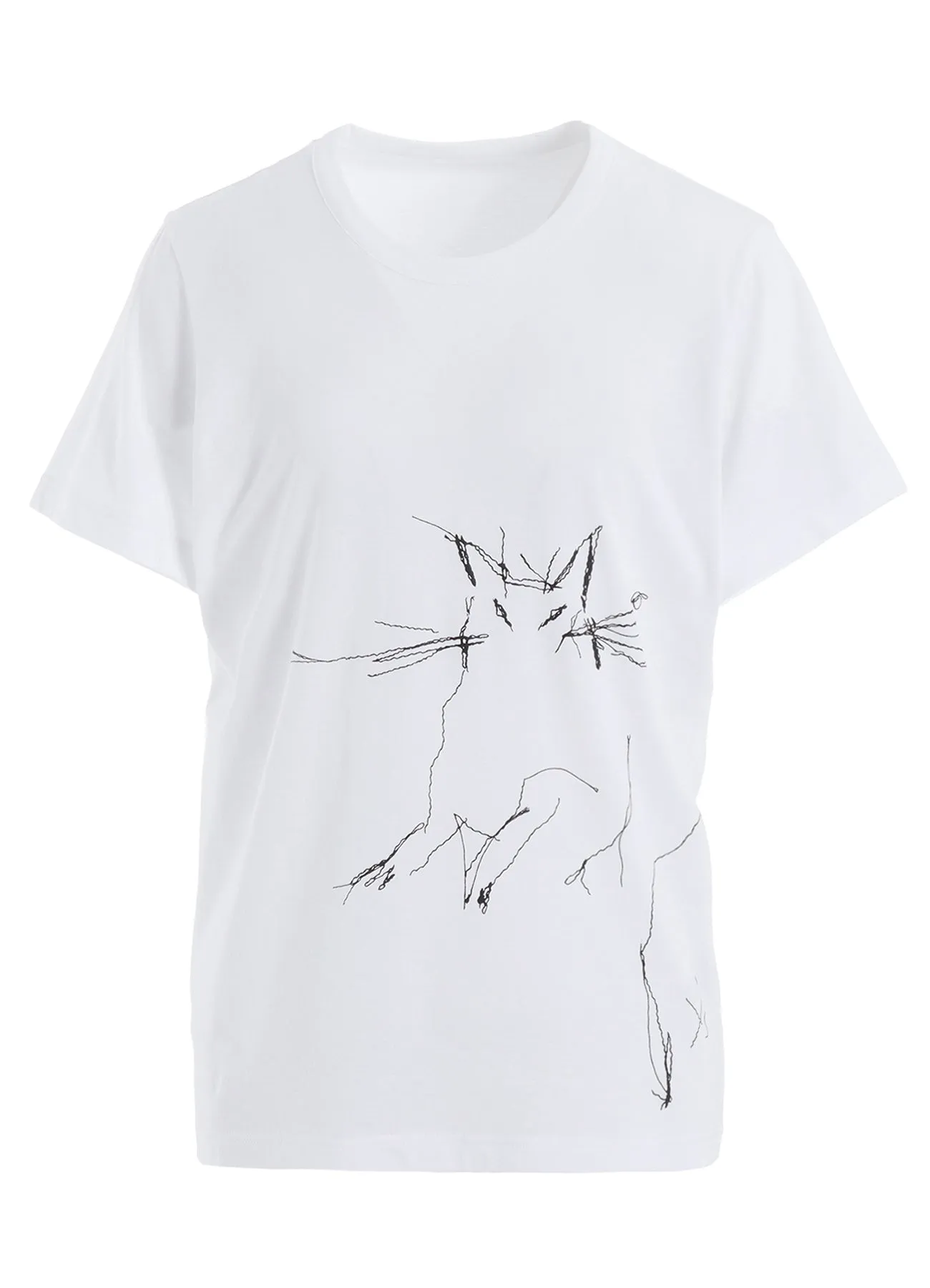 COTTON JERSEY ANIMAL PRINT ROUND NECK HALF SLEEVE T sold by Yohji Yamamoto product image thumbnail 2