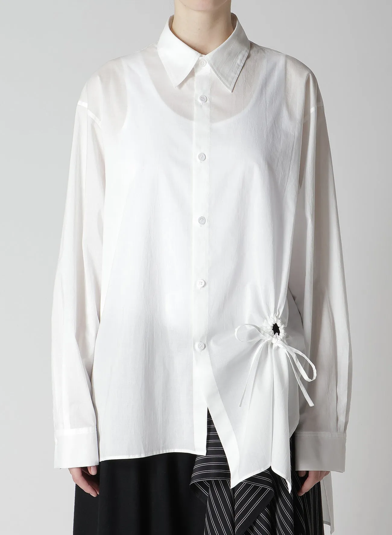 COTTON LAWN CIRCLE GATHERED BLOUSE sold by Yohji Yamamoto product image thumbnail 4