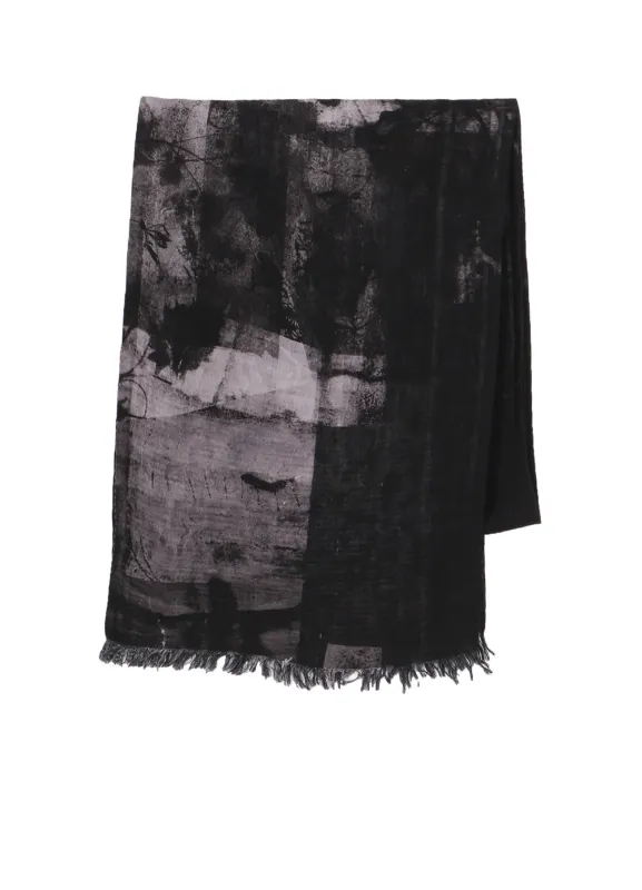 FILAGEN FLOWER PRINT SCARF sold by Yohji Yamamoto