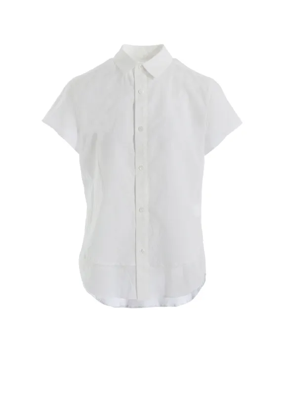 COTTON LAWN DOUBLE LAYERED FRONT HEM BLOUSE sold by Yohji Yamamoto