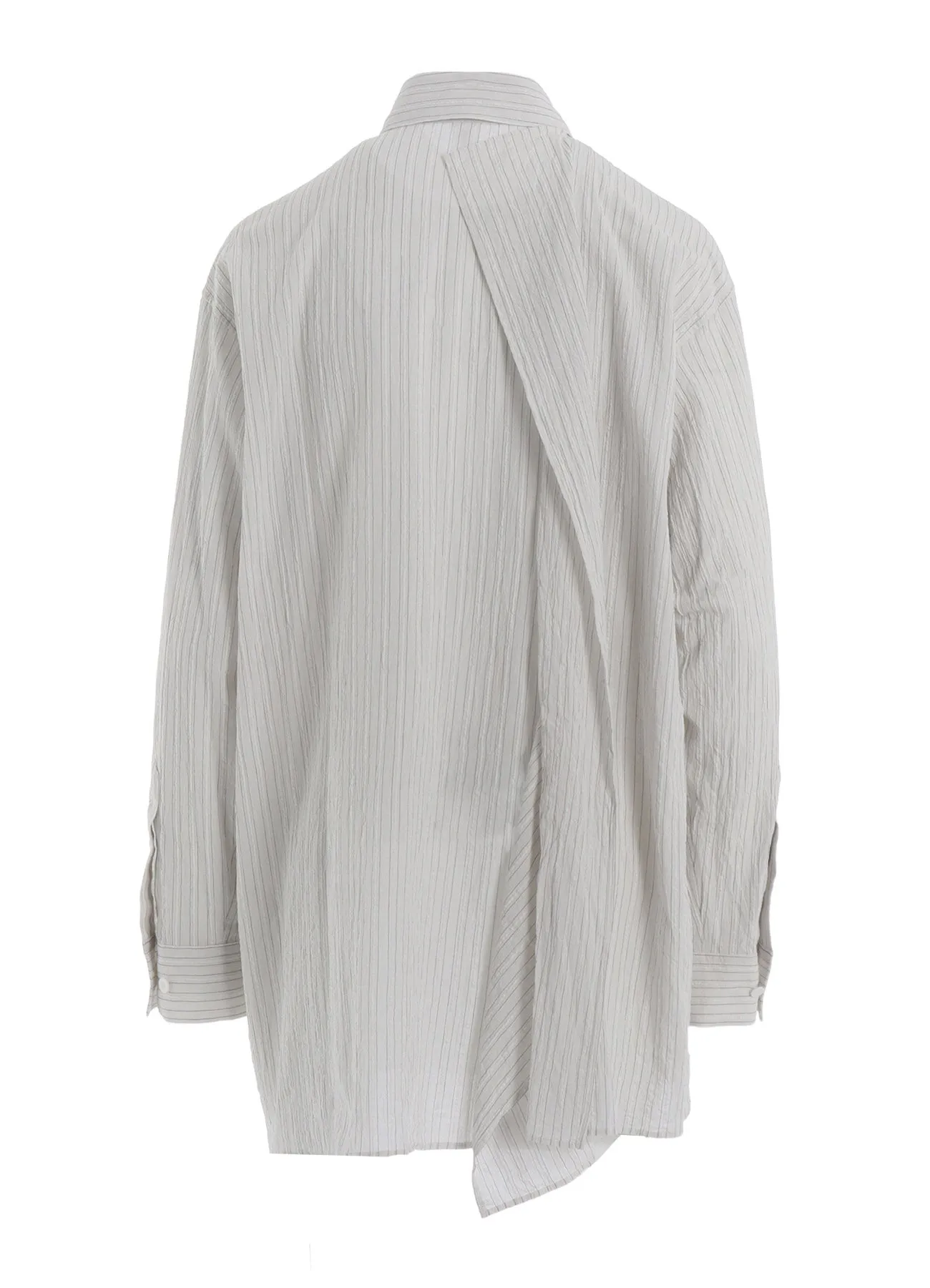 COTTON VOILE BACK-SIDE CLOTH STRIPE BLOUSE sold by Yohji Yamamoto product image thumbnail 3