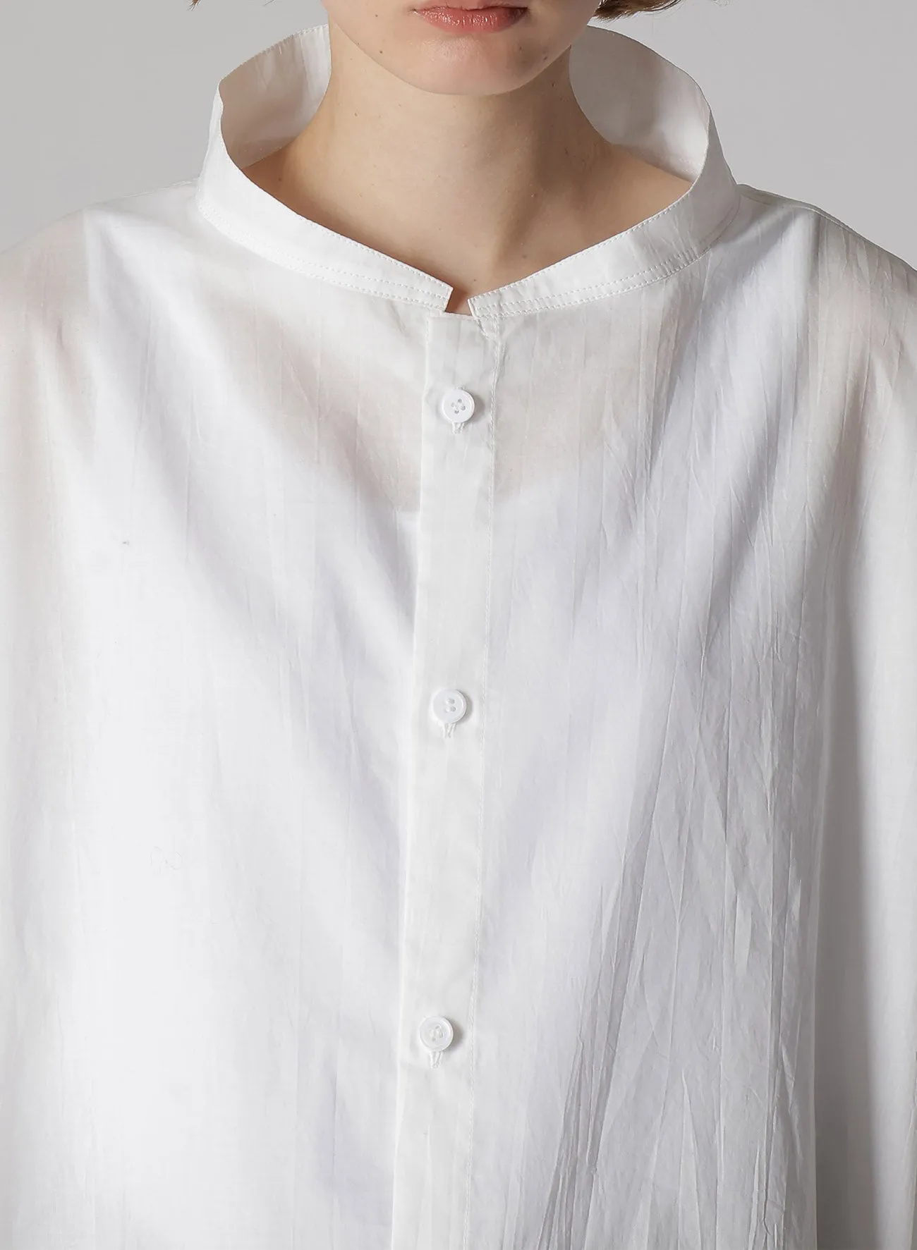 COTTON LAWN ROLLED-UP HALF SLEEVE BLOUSE sold by Yohji Yamamoto product image thumbnail 5