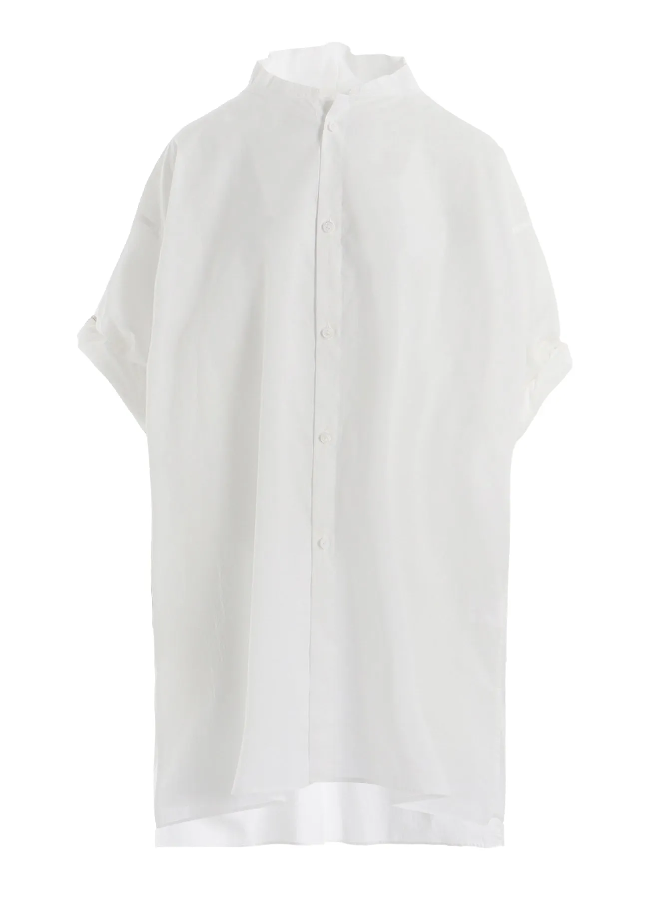 COTTON LAWN ROLLED-UP HALF SLEEVE BLOUSE sold by Yohji Yamamoto product image thumbnail 2