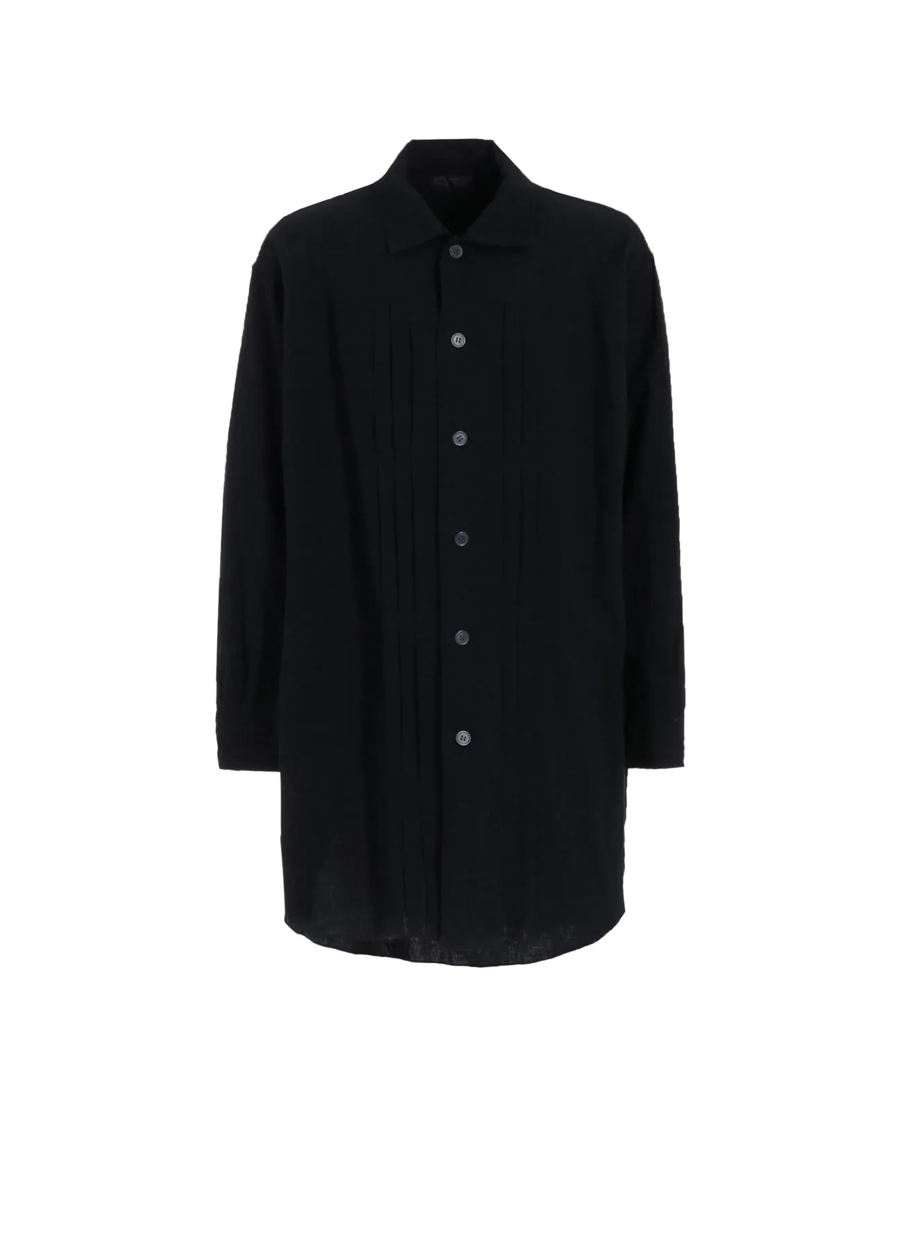 COTTON/LINEN POPLIN PLEATED OVERSIZE SHIRT sold by Yohji Yamamoto