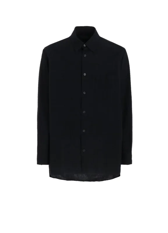 COTTON/LINEN POPLIN LOOSE-FIT REGULAR COLLAR SHIRT sold by Yohji Yamamoto