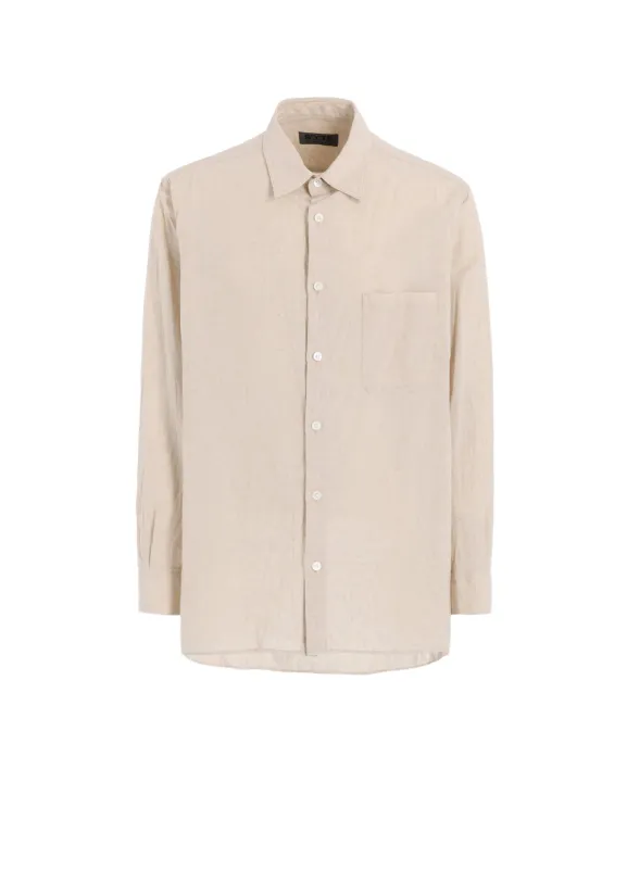 COTTON/LINEN POPLIN LOOSE-FIT REGULAR COLLAR SHIRT sold by Yohji Yamamoto