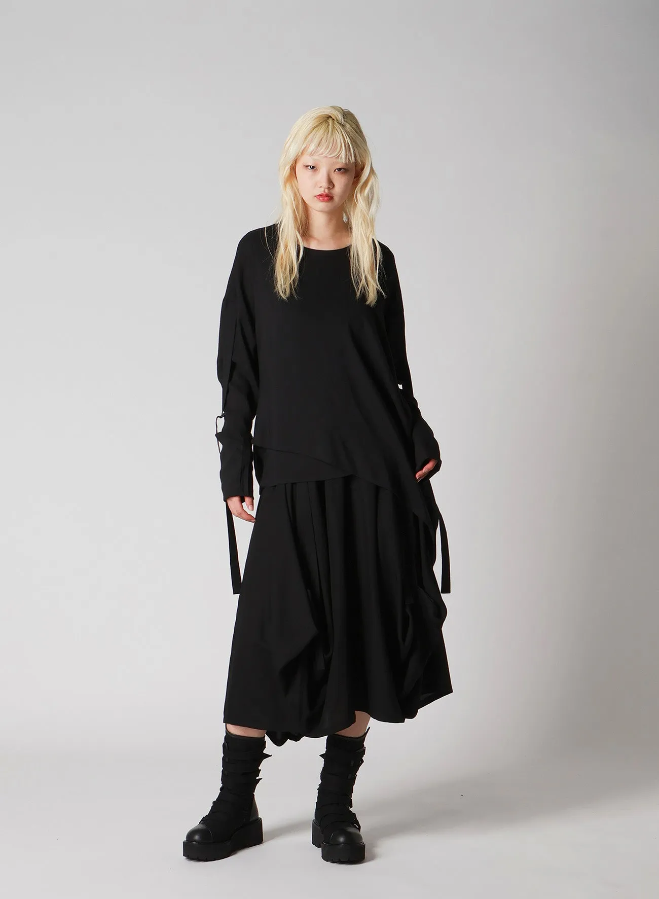 POPLIN SKIRT WITH D-RINGS sold by Yohji Yamamoto product image thumbnail 4