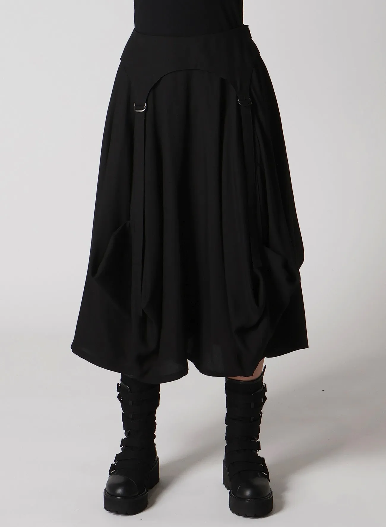 POPLIN SKIRT WITH D-RINGS sold by Yohji Yamamoto product image thumbnail 5