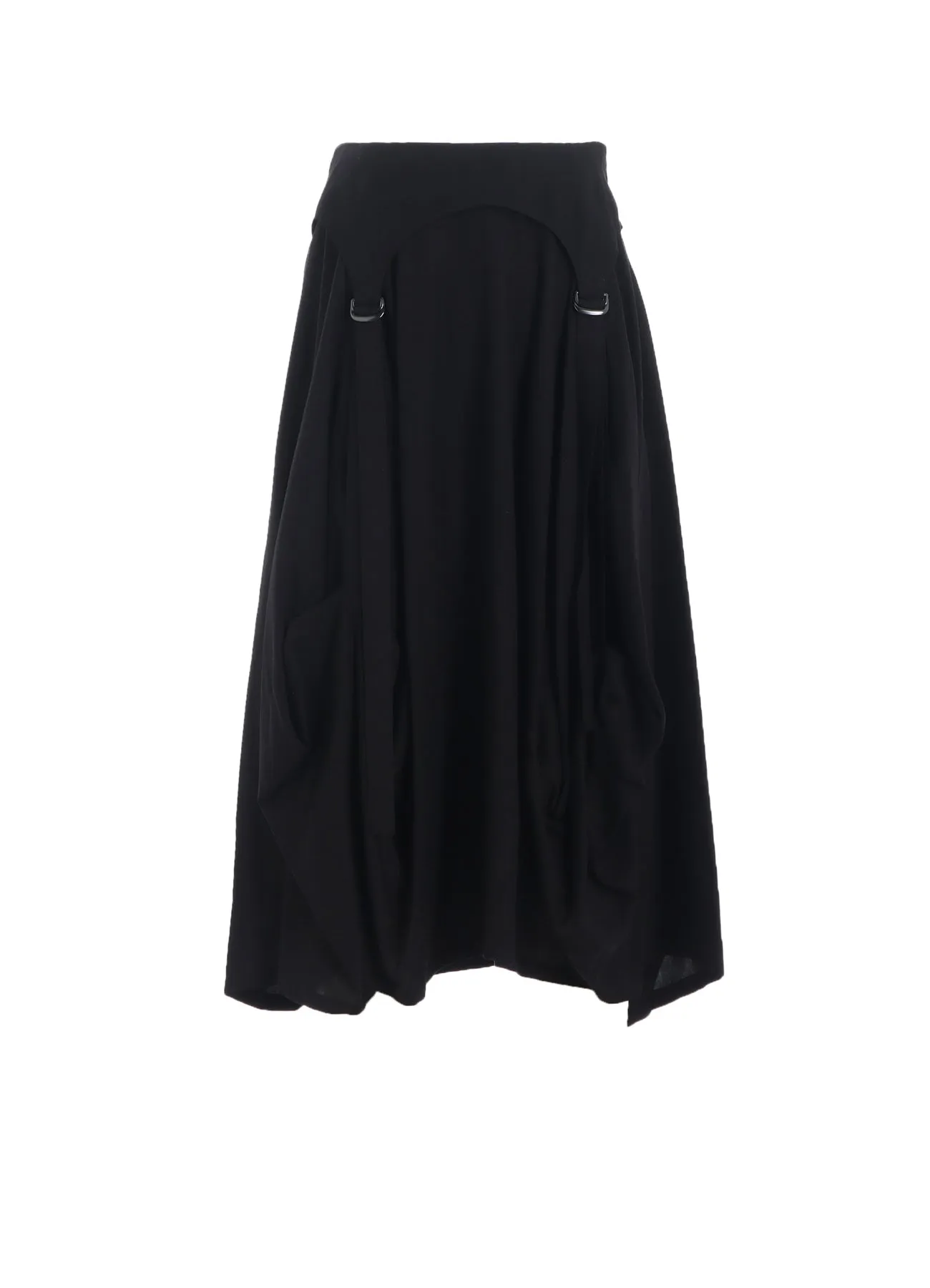 POPLIN SKIRT WITH D-RINGS sold by Yohji Yamamoto