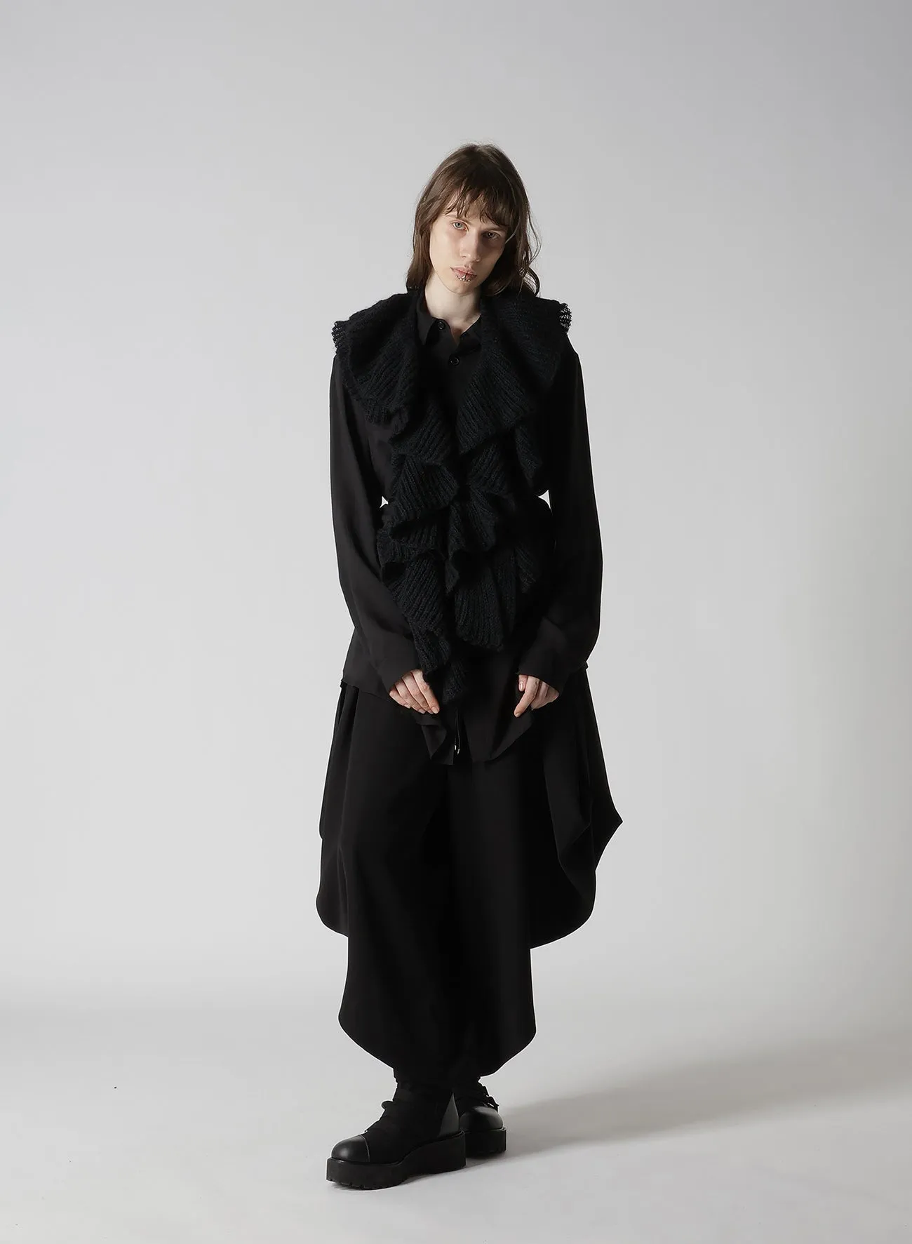 DOUBLE SATIN PANTS WITH D-RINGS sold by Yohji Yamamoto product image thumbnail 4