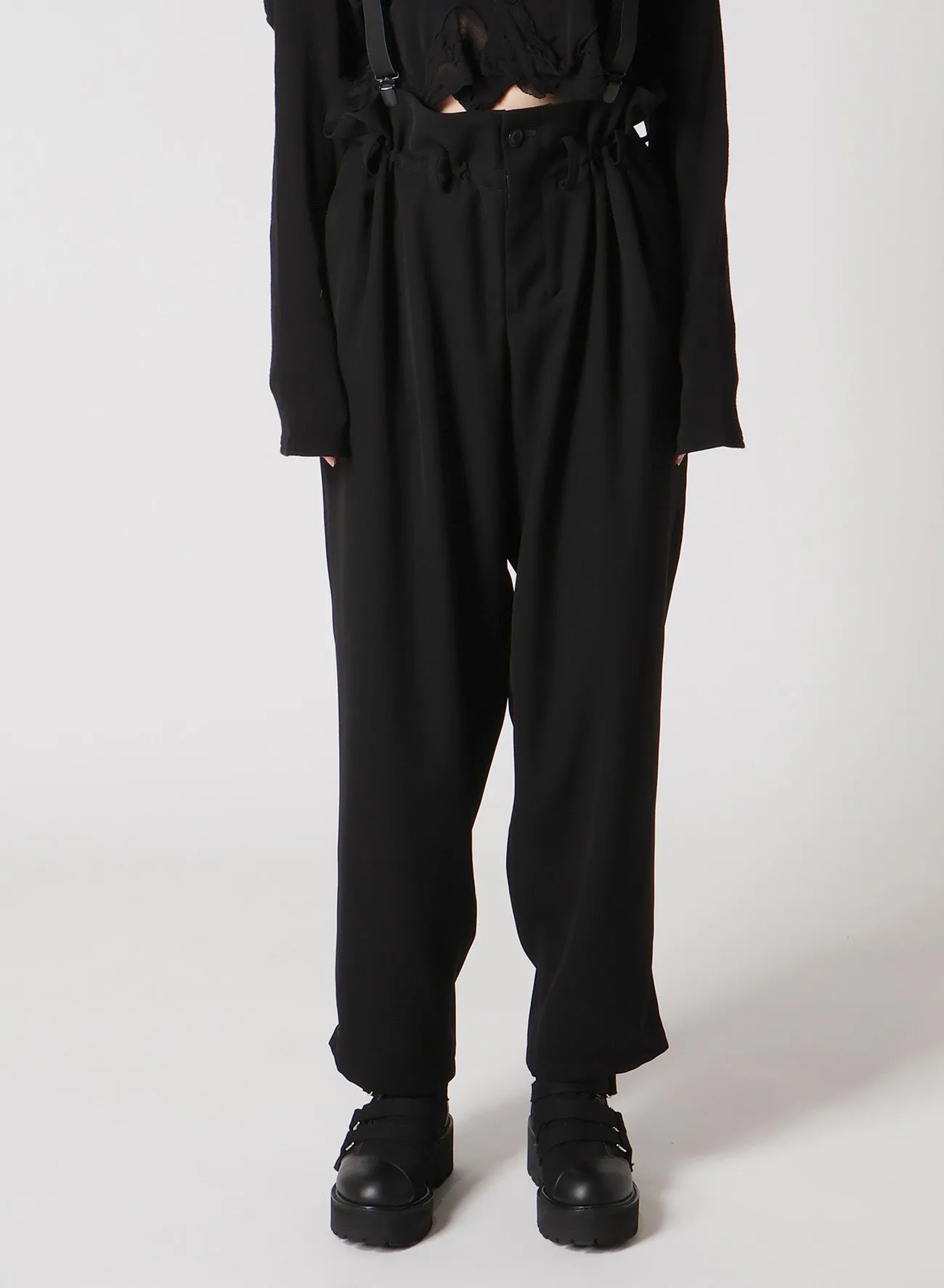 DOUBLE SATIN SUSPENDER PANTS sold by Yohji Yamamoto product image thumbnail 5