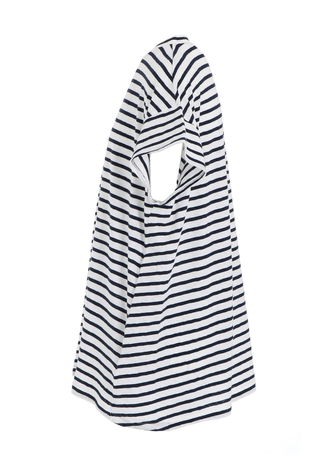24/1 SOFT COTTON JERSEY BORDER TUNIC sold by Yohji Yamamoto product image thumbnail 3