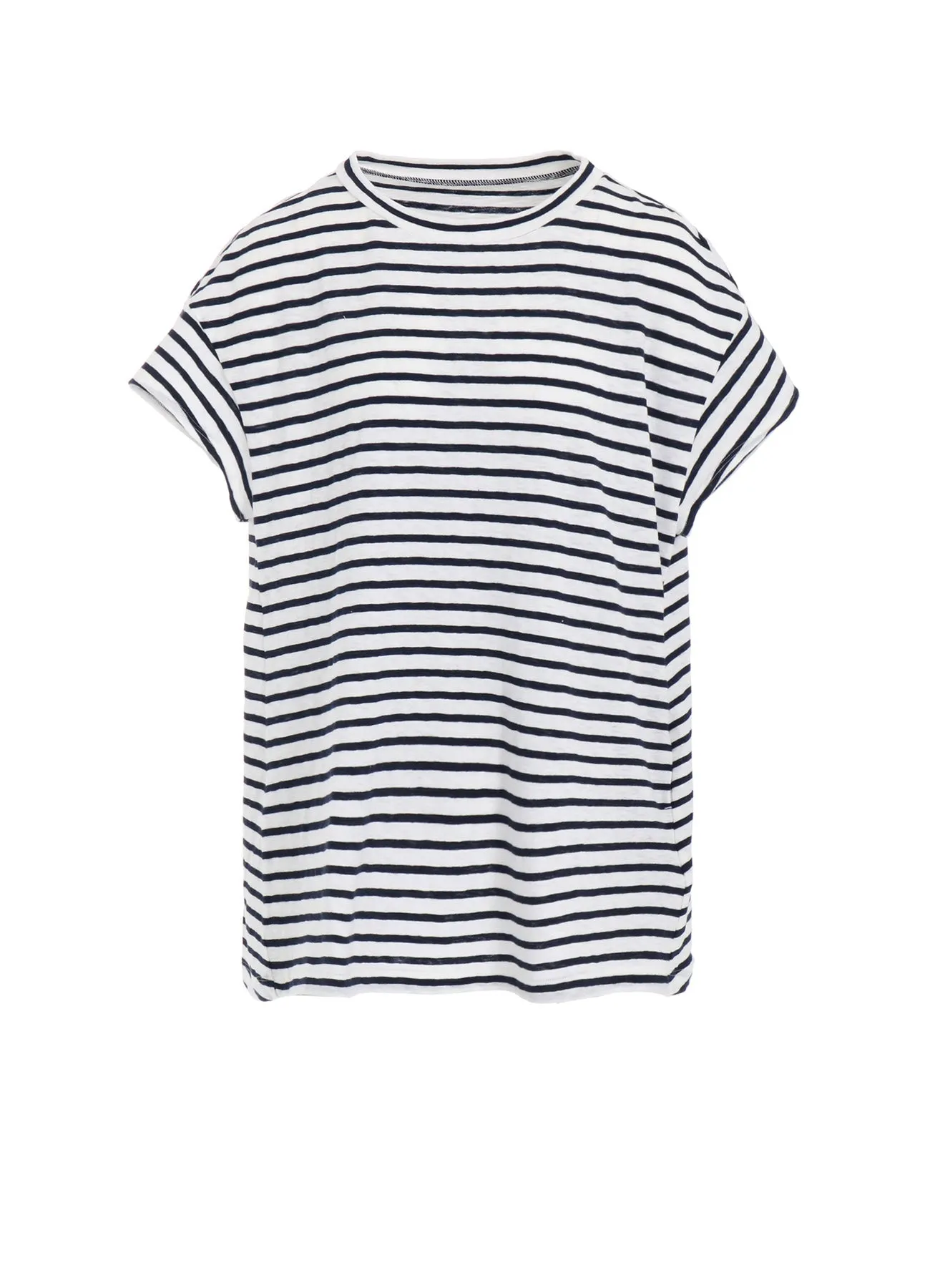 24/1 SOFT COTTON JERSEY BORDER TUNIC sold by Yohji Yamamoto