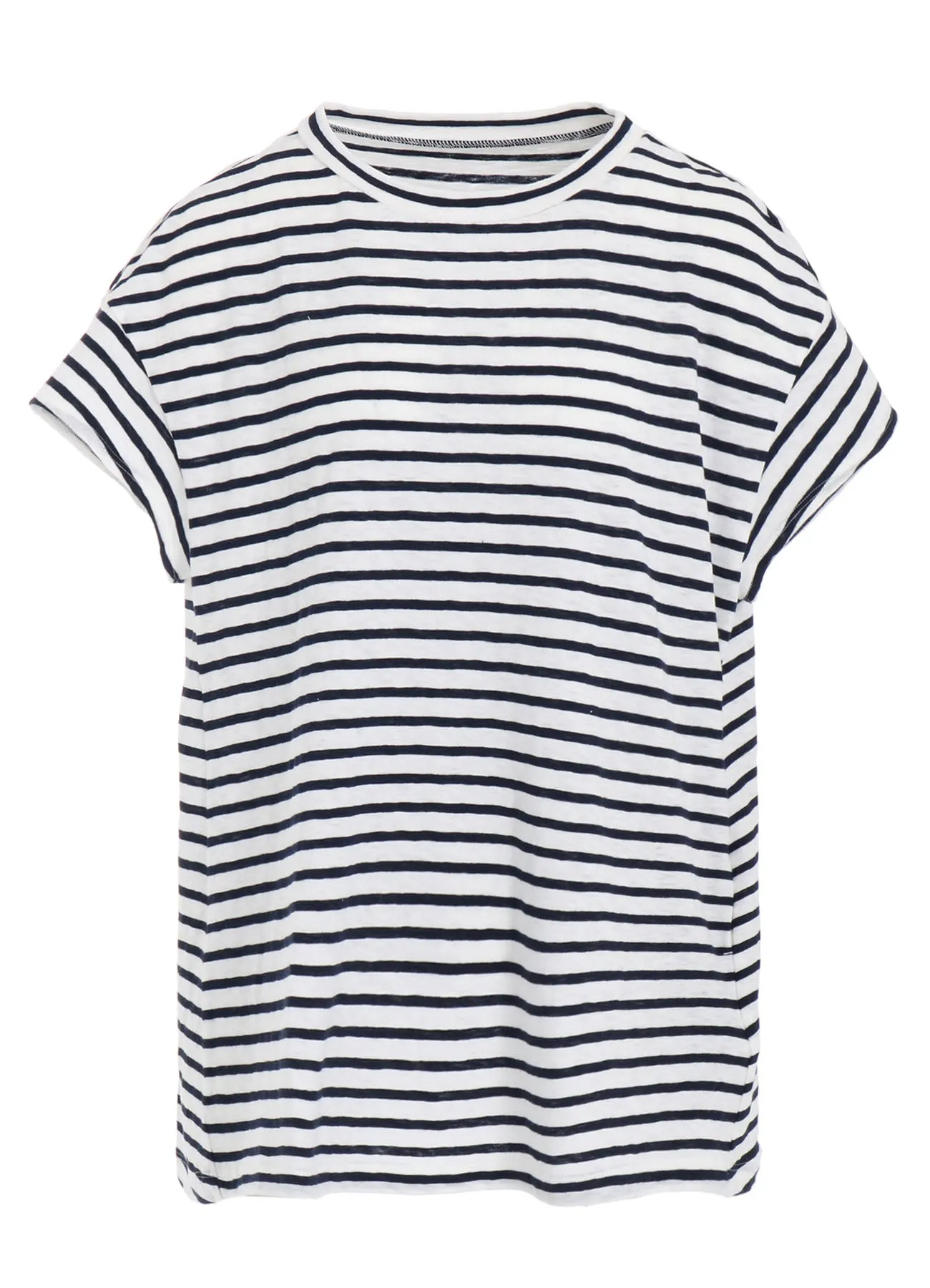 24/1 SOFT COTTON JERSEY BORDER TUNIC sold by Yohji Yamamoto product image thumbnail 2
