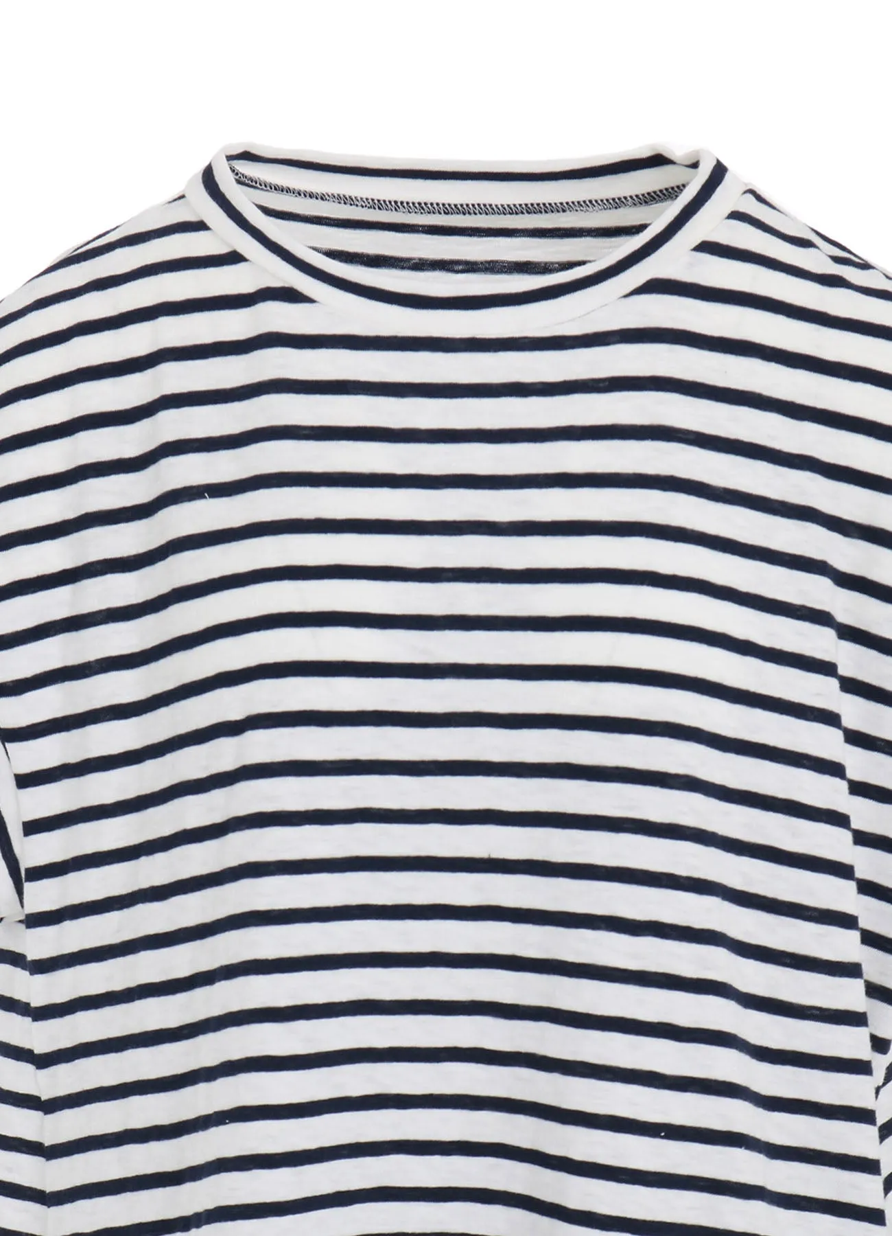 24/1 SOFT COTTON JERSEY BORDER TUNIC sold by Yohji Yamamoto product image thumbnail 5