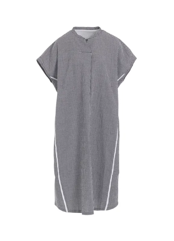 COTTON SEERSUCKER PLAID ONE PIECE sold by Yohji Yamamoto