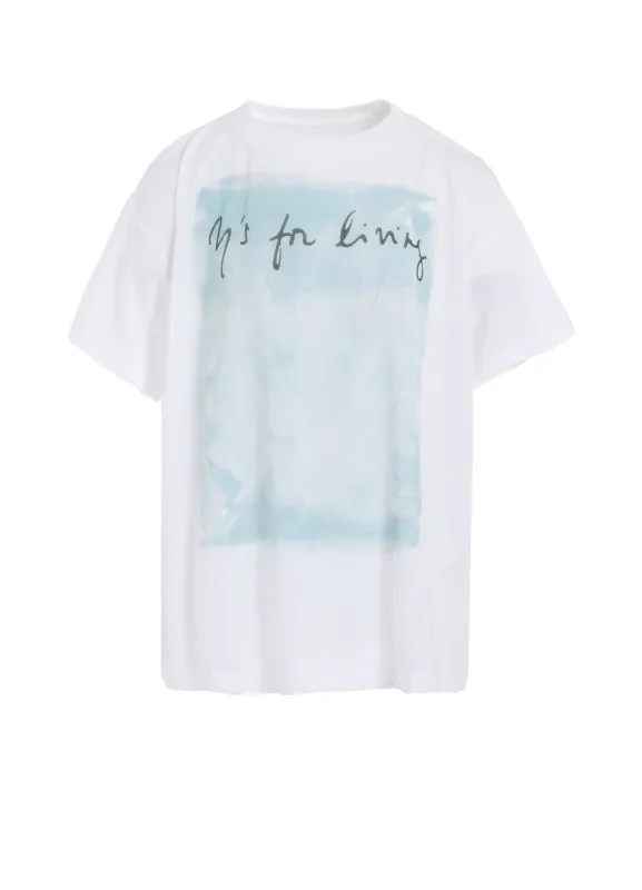 COTTON RAYON JERSEY FUZZY PRINT SHIRT made by Yohji Yamamoto