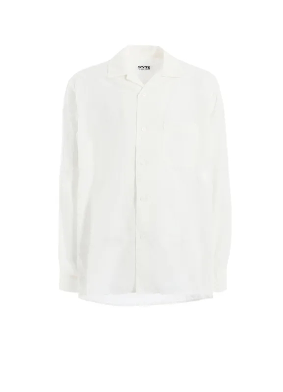 COTTON SILK LOAN LOOSE-FIT OPEN COLLAR SHIRT sold by Yohji Yamamoto