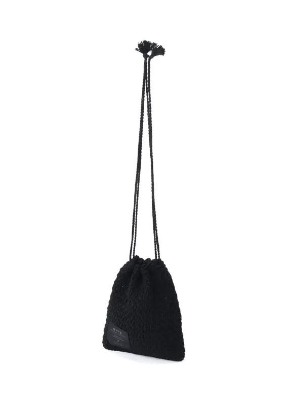 KNITTED DRAWSTRING MINI BAG sold by Yohji Yamamoto
