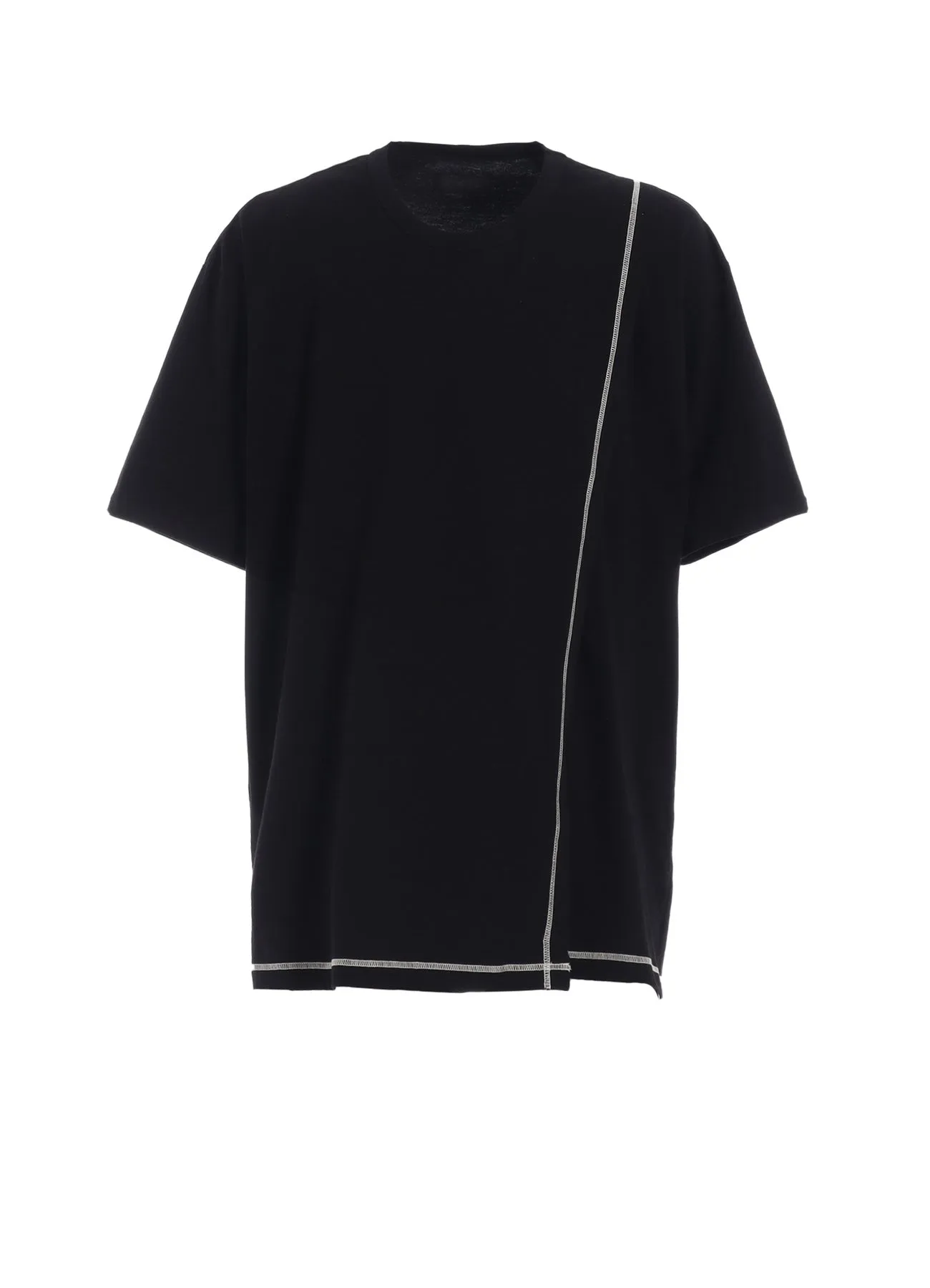 SOFT JERSEY COLOR STITCH LAYERED T-SHIRT sold by Yohji Yamamoto