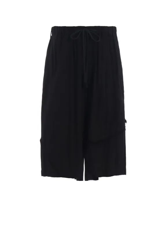 VISCOSE TWILL CUT-OFF WIDE SHORTS sold by Yohji Yamamoto