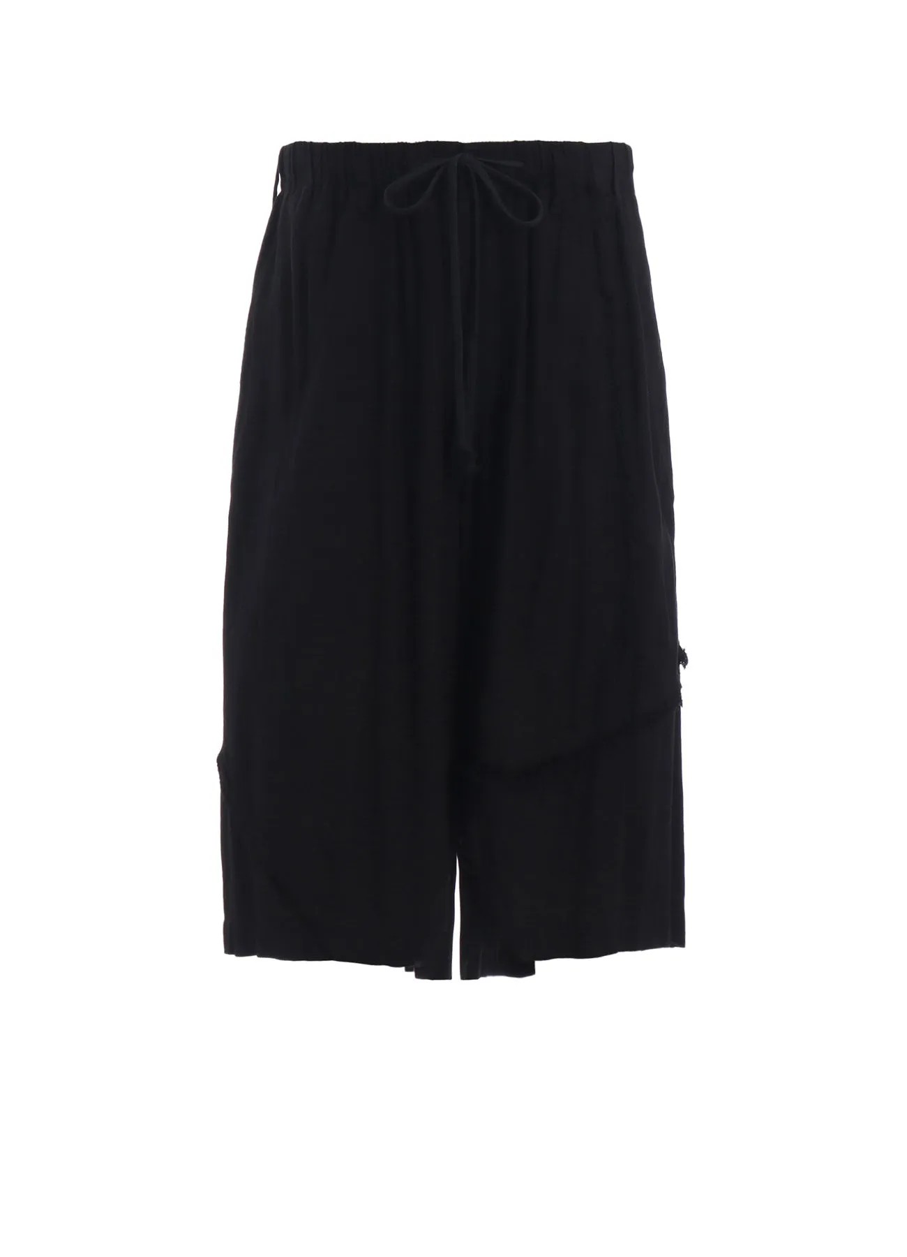 VISCOSE TWILL CUT-OFF WIDE SHORTS sold by Yohji Yamamoto