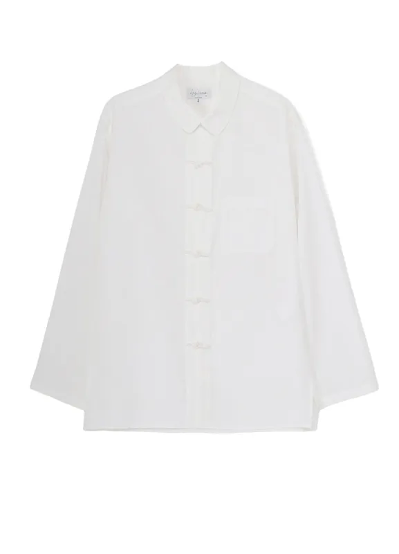 100/2 BROAD CHINA BUTTON BLOUSE sold by Yohji Yamamoto