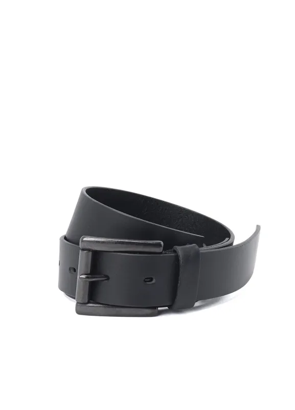 MATT SOFT OIL LEATHER 30MM PLAIN BELT sold by Yohji Yamamoto