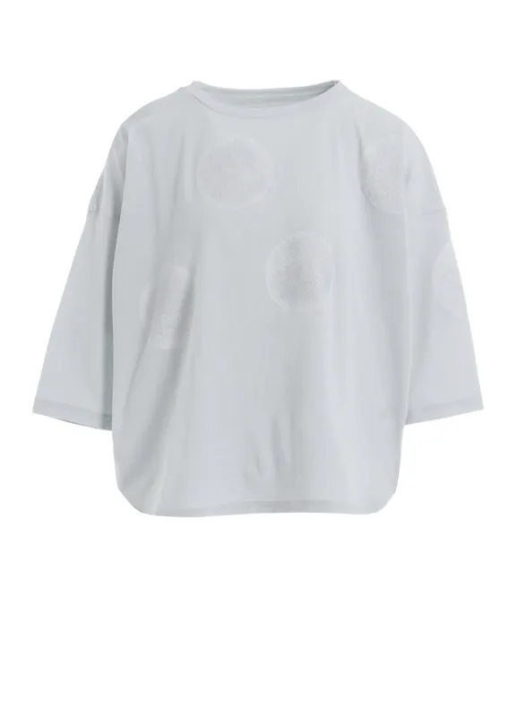 COTTON JERSEY DOT PRINT 3/4 SLEEVE SHIRT sold by Yohji Yamamoto