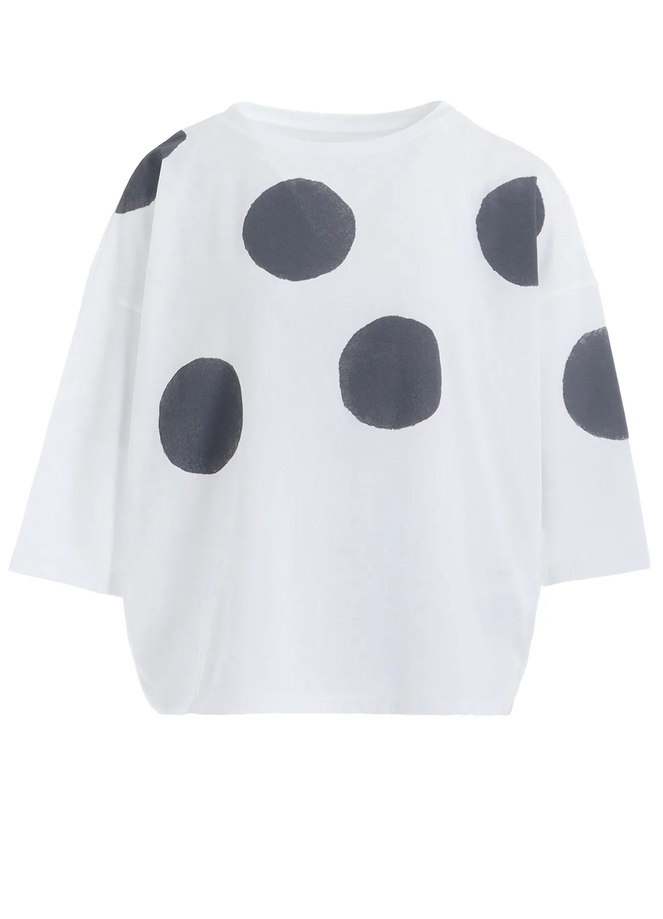 COTTON JERSEY DOT PRINT 3/4 SLEEVE SHIRT sold by Yohji Yamamoto product image thumbnail 2