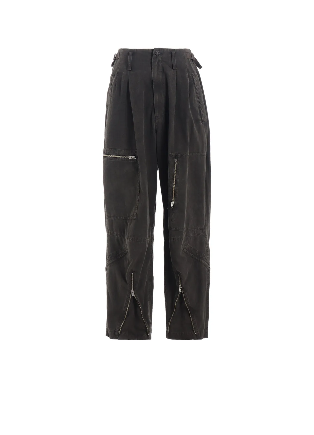COTTON SLAB GARMENT DYEING FLIGHT PANTS sold by Yohji Yamamoto