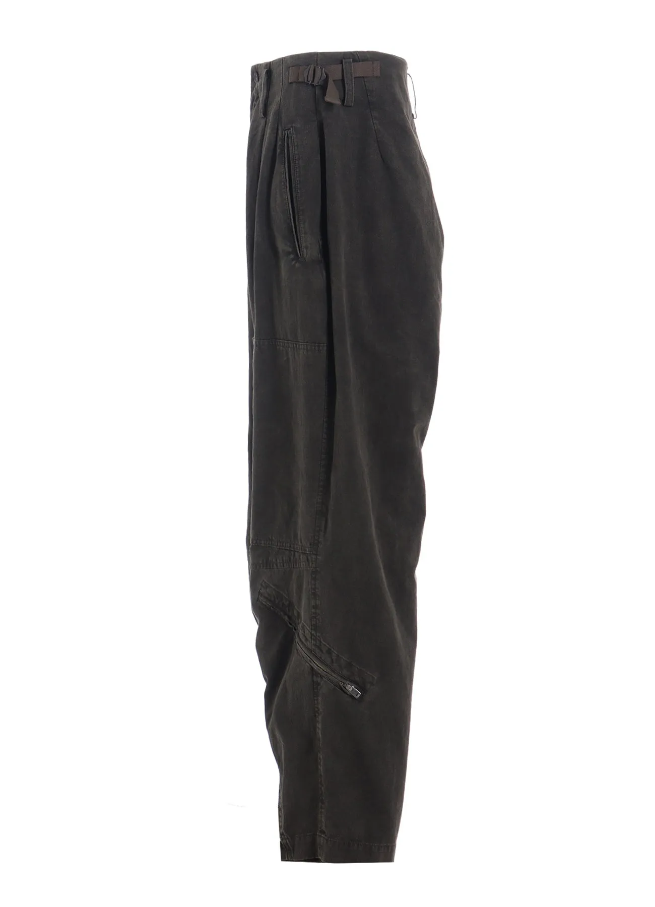 COTTON SLAB GARMENT DYEING FLIGHT PANTS sold by Yohji Yamamoto product image thumbnail 3