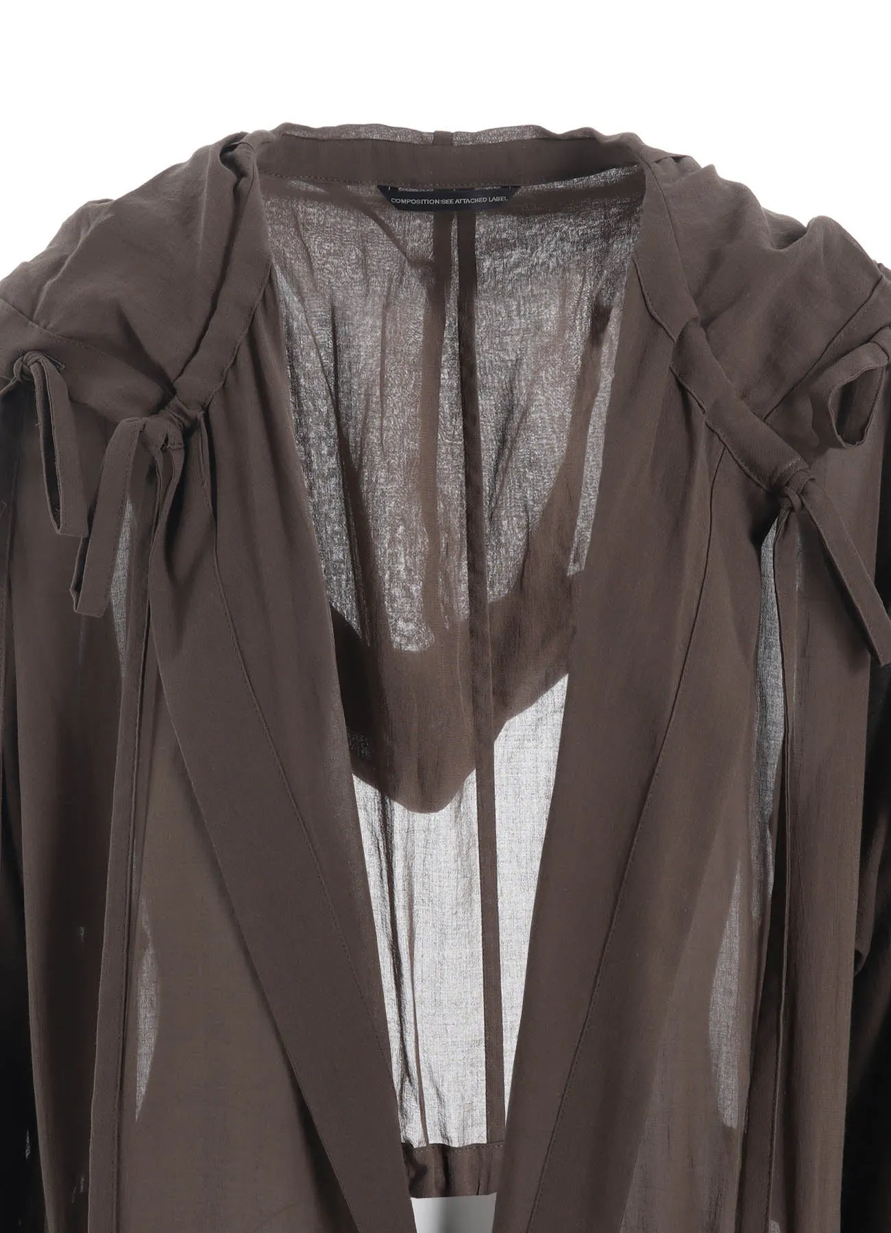 COTTON CHIFFON HOODIE COAT sold by Yohji Yamamoto product image thumbnail 5