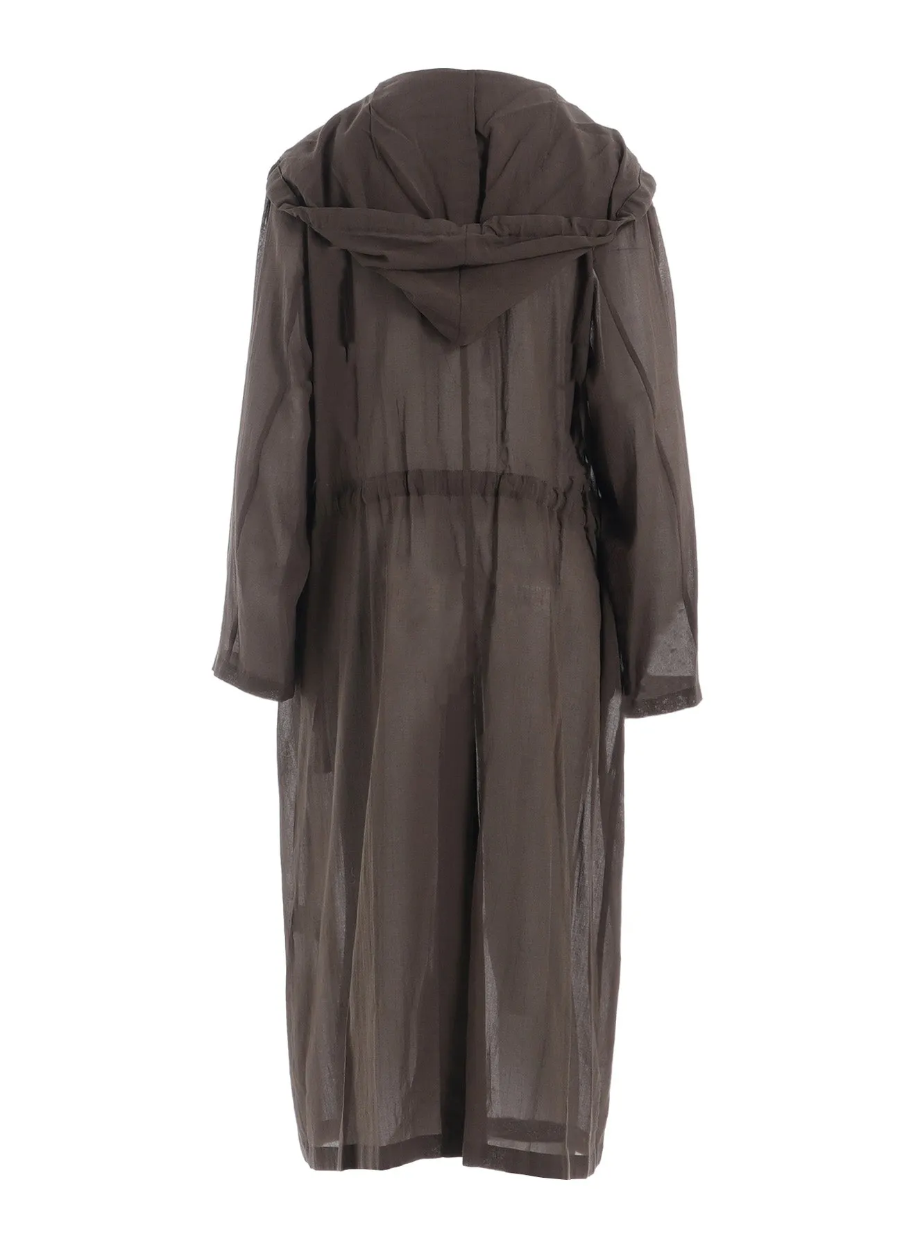 COTTON CHIFFON HOODIE COAT sold by Yohji Yamamoto product image thumbnail 4