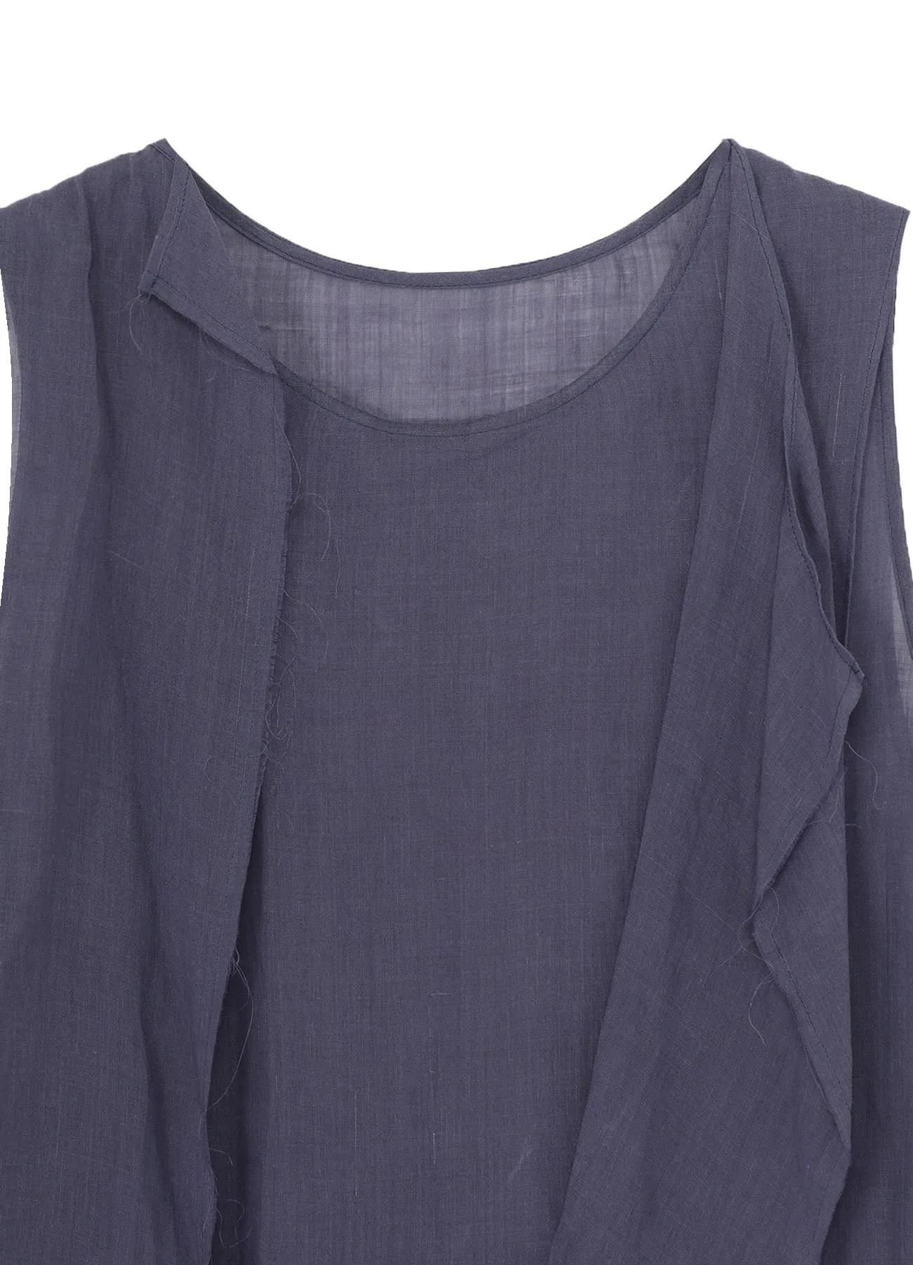 RAMIE LAWN DOUBLE FRONT DRAPE SHIRT sold by Yohji Yamamoto product image thumbnail 4