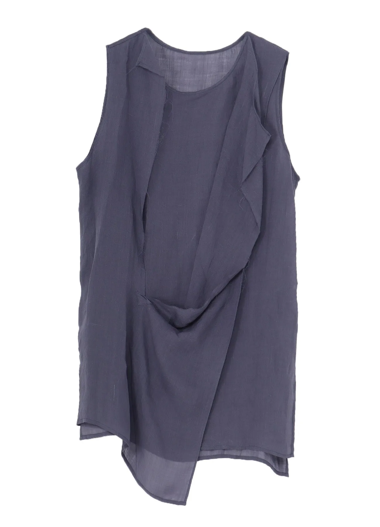 RAMIE LAWN DOUBLE FRONT DRAPE SHIRT sold by Yohji Yamamoto product image thumbnail 2