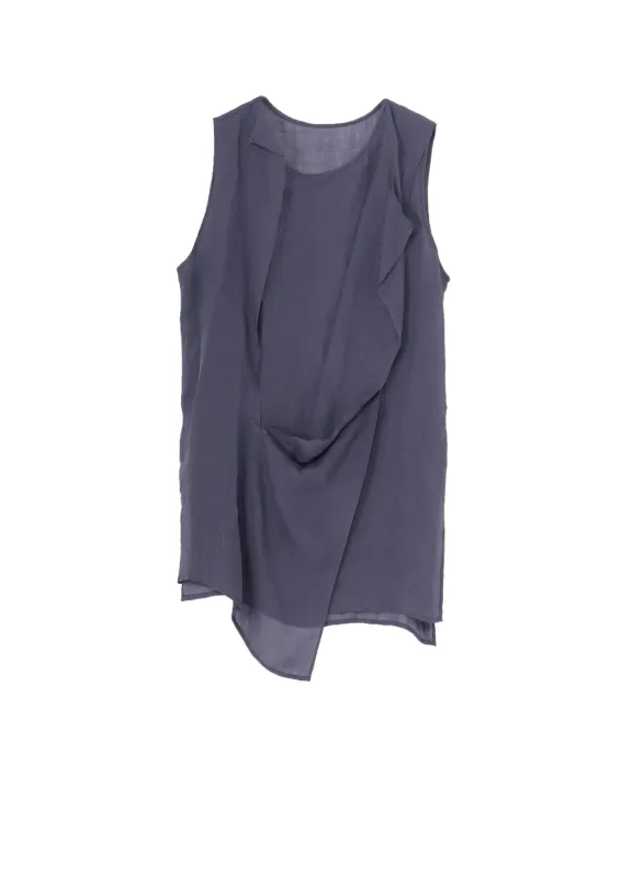 RAMIE LAWN DOUBLE FRONT DRAPE SHIRT sold by Yohji Yamamoto