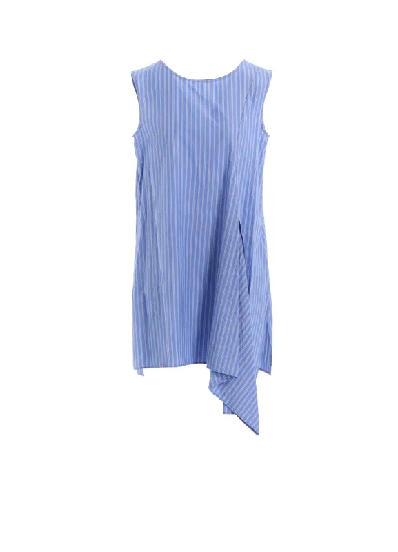 STRIPE COTTON LEFT FRONT SLIT BLOUSE sold by Yohji Yamamoto