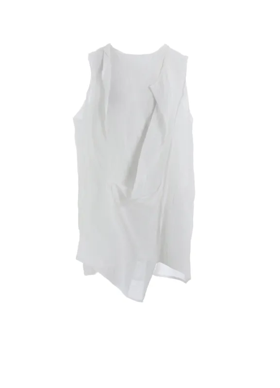 RAMIE LAWN DOUBLE FRONT DRAPE SHIRT sold by Yohji Yamamoto