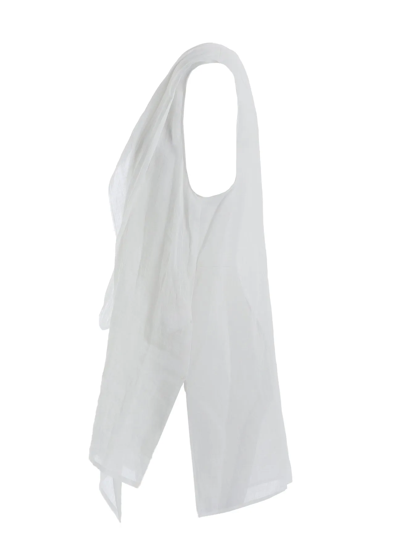 RAMIE LAWN DOUBLE FRONT DRAPE SHIRT sold by Yohji Yamamoto product image thumbnail 3