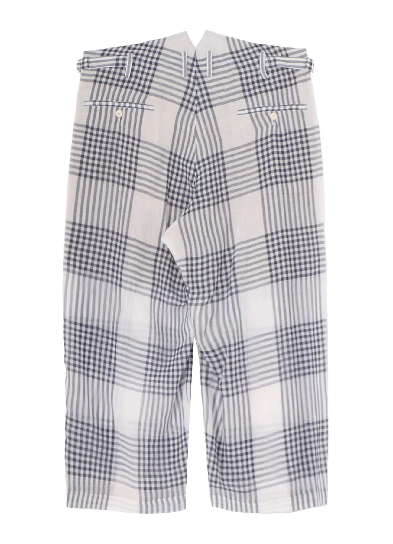 【PIECE UNIQUE/AOYAMA】HAND-WOVEN CARDIGAN PLAID SUSPENDERS PANTS sold by Yohji Yamamoto product image thumbnail 3