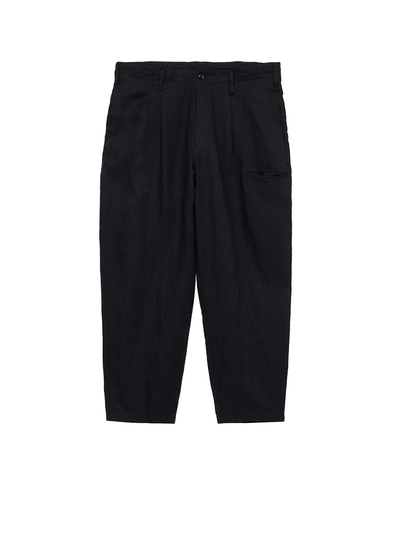 S’YTE × GDC Collaborate Collection- VINTAGE LINEN CHINO CLOTH OCTAGON STAR EMBROIDERY WAIST-STRING PANTS sold by Yohji Yamamoto