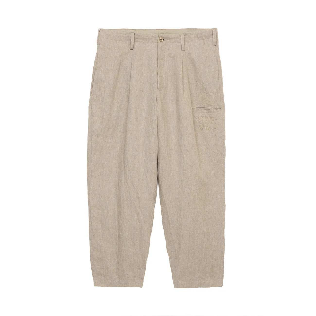 S’YTE × GDC Collaborate Collection- VINTAGE LINEN CHINO CLOTH OCTAGON STAR EMBROIDERY WAIST-STRING PANTS sold by Yohji Yamamoto product image thumbnail 4