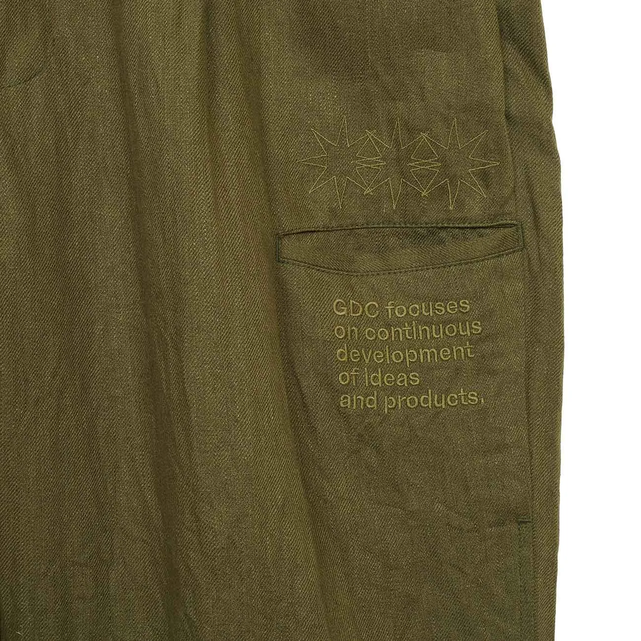 S’YTE × GDC Collaborate Collection- VINTAGE LINEN CHINO CLOTH OCTAGON STAR EMBROIDERY WAIST-STRING PANTS sold by Yohji Yamamoto product image thumbnail 5
